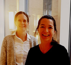 Anita Sveen (left) and Kaisa Haglund are among the supported researchers
